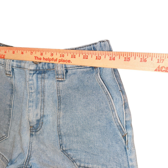 PacSun Sz M Mom Shorts Denim Beach Summer Casual Stretch Waist - Picture 7 of 8